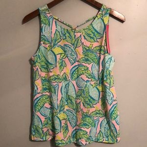 NWT Lilly Pulitzer Kristen Top in Urchin Pink Vitamin Sea. Sz M